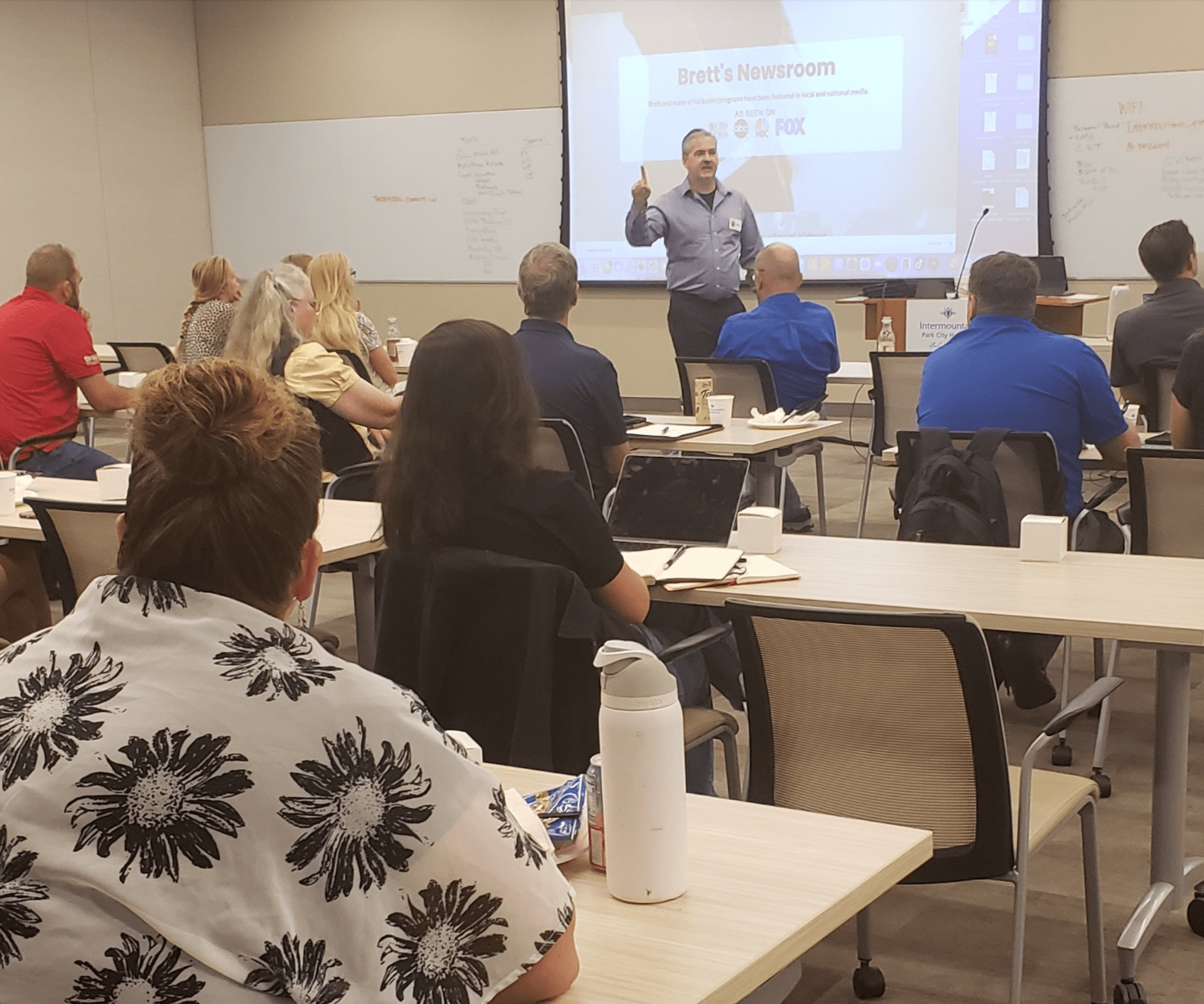 Brett delivering keynote presentation